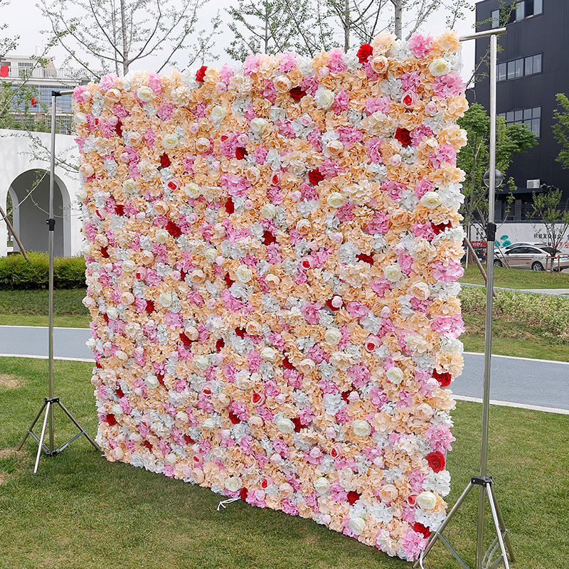 Tkanina dno simulacija cvijet pozadina zid izvezena kugla cvjetni red svadbeni rekviziti svadbena dekoracija dekoracija prozora trgovačkog centra