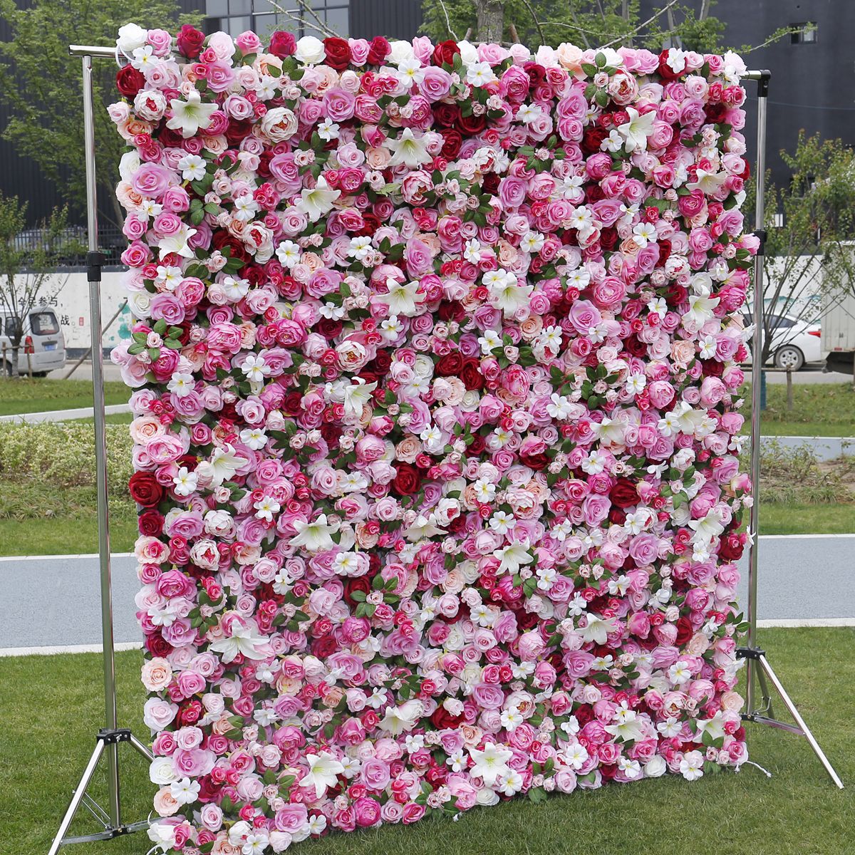 Simulation flower background wall wedding decoration outdoor wedding birthday party layout