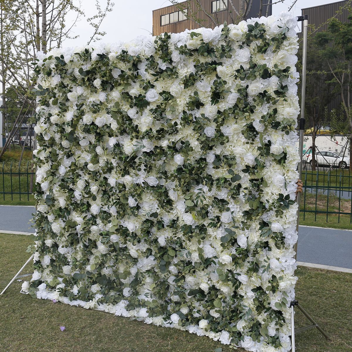  Simulering blomstervæg baggrund plantevæg Bryllupsdekoration 