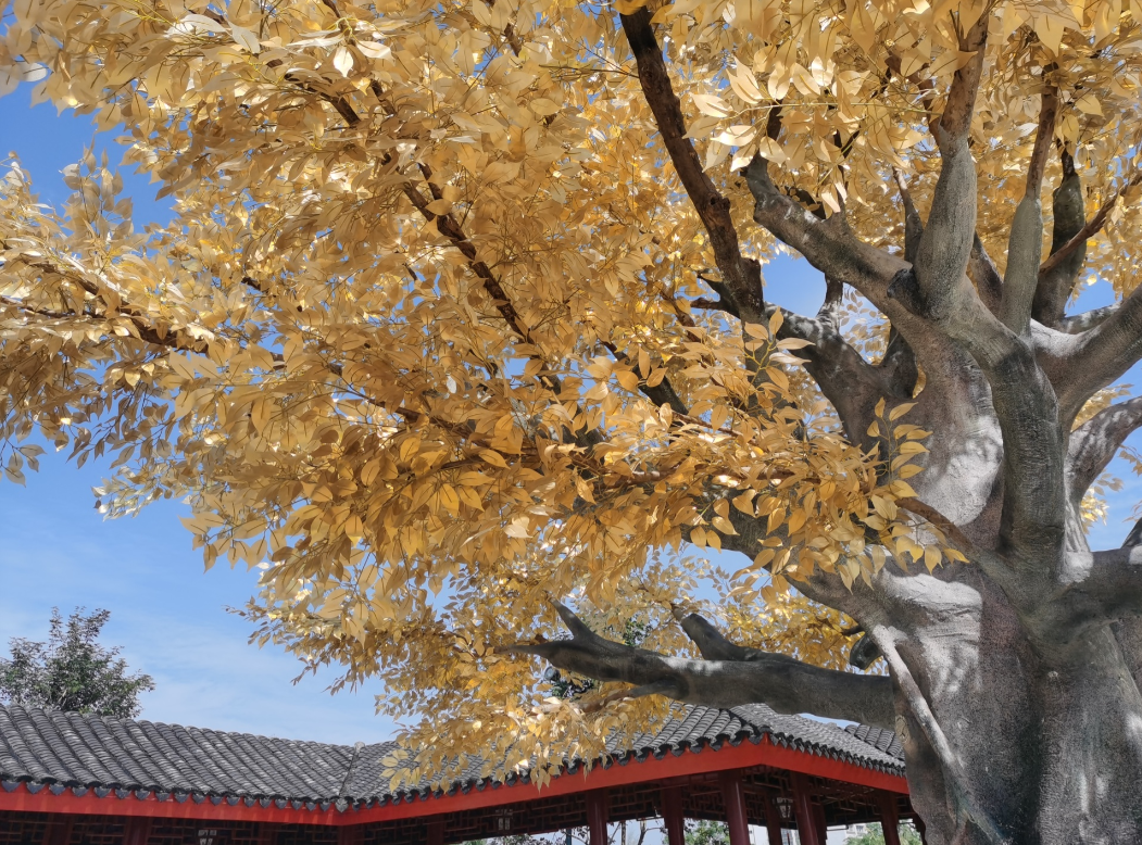  Large Simulated Golden Banyan Tree for Shopping Mall Hotel New Year Holiday {029694189{029694189{029694189} bakeng sa Matsatsi a Phomolo a Selemo se Secha sa Shopping Mall Hotel 