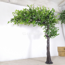 Large indoor artificial unilateral banyan tree landscape engineering decoration