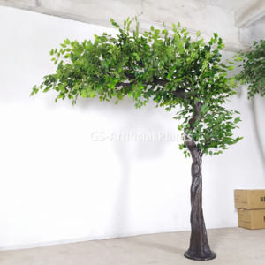 Stor indendørs kunstig ensidig banyantræ landskabsteknisk dekoration