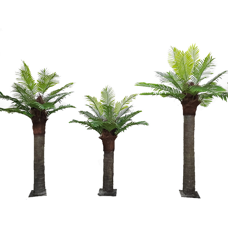 Suuri ulkona Keinotekoinen palmupuiden suunnittelumaisema Keinotekoisten puiden valmistajat