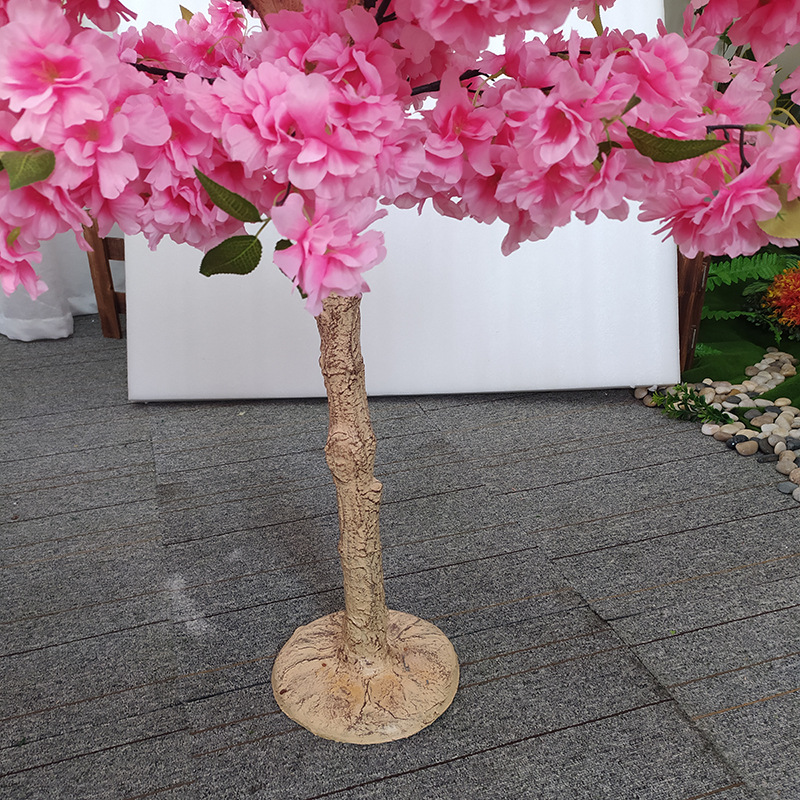  Den mest populære stil Højkvalitets kunstigt Sakura-træ indendørs spisebord Pink Simuleringstræ Hotel bryllupsdekoration 