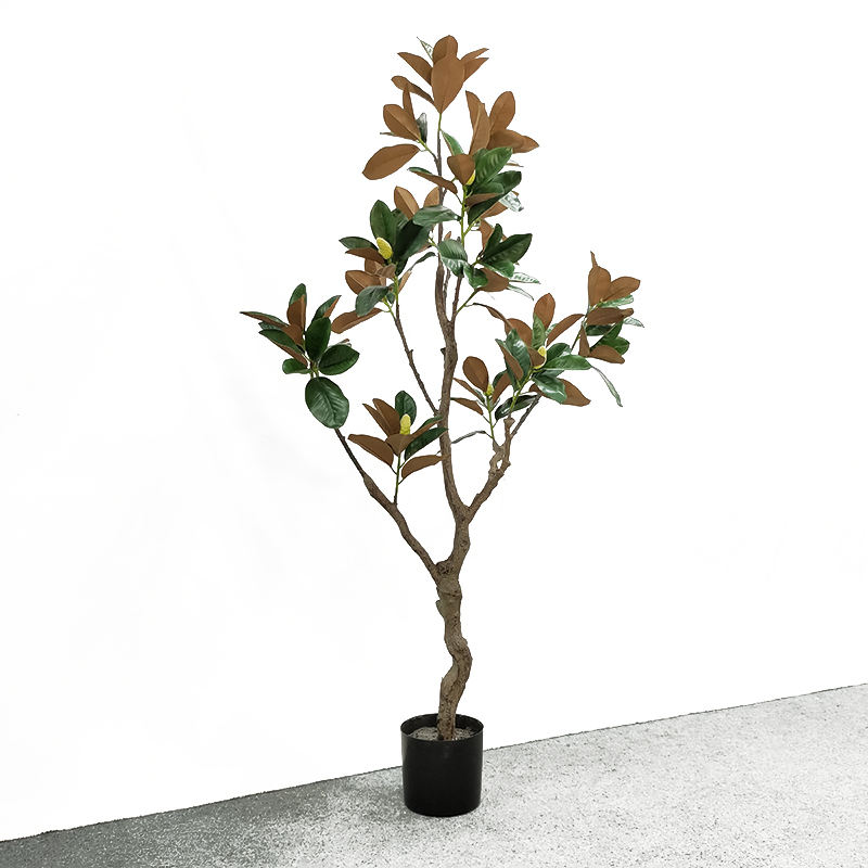 Height 126cm 4 branches 9 fruits artificial plant magnolia trees