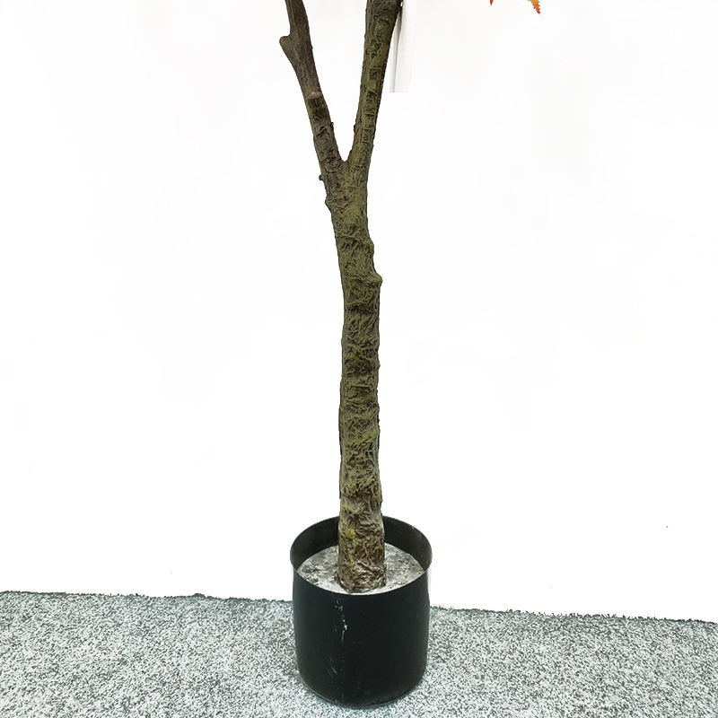 GS-FS010-7 visina 180cm 8 grana japanski vrt jesen drvo deblo crveno narandžasto umjetno lišće umjetni javor sa saksijom