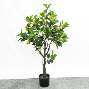 Factory Direct Sale Real Touch Faux Potted 105cm Artificial Lemon Tree In Plastic Pot artificial Plant For decoration