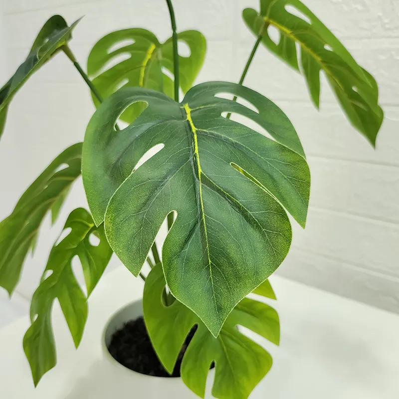 Indoor evergreen decoration monstera deliciosa plants plastic fake plant artificial trees artificial monstera