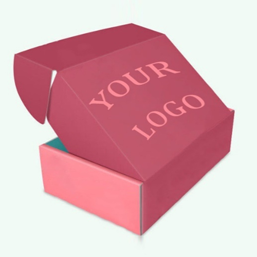 Kotak Karton Pengiriman Warna Dengan Desain Logo Kustom
