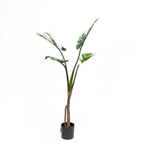 High Quality Faux Tree Bonsai Plant 115cm Artificial Monstera Deliciosa Tree For Decoration