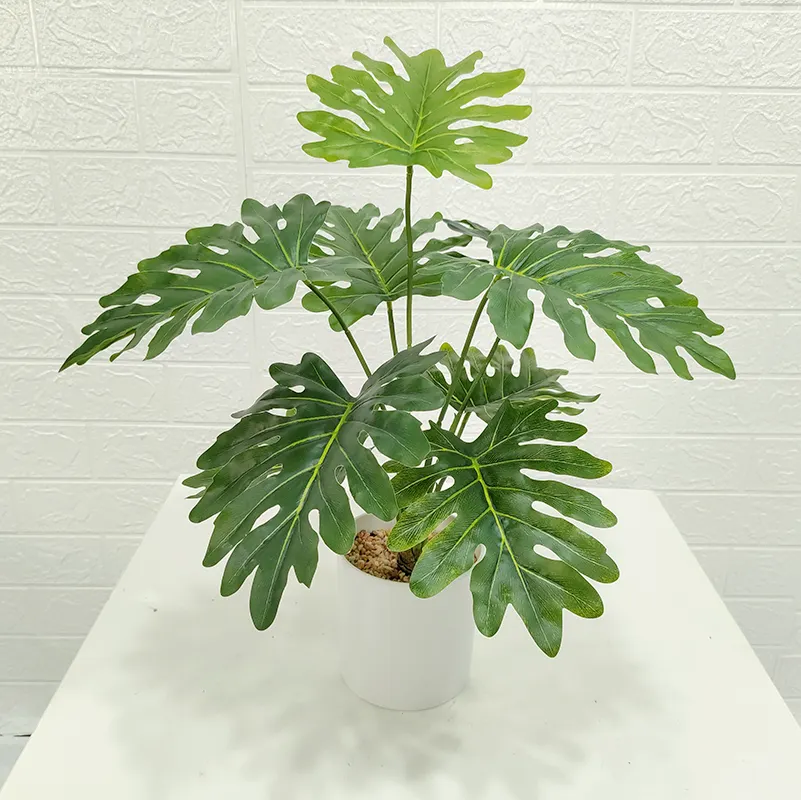 Mini greenery potted plants artificial taro tree