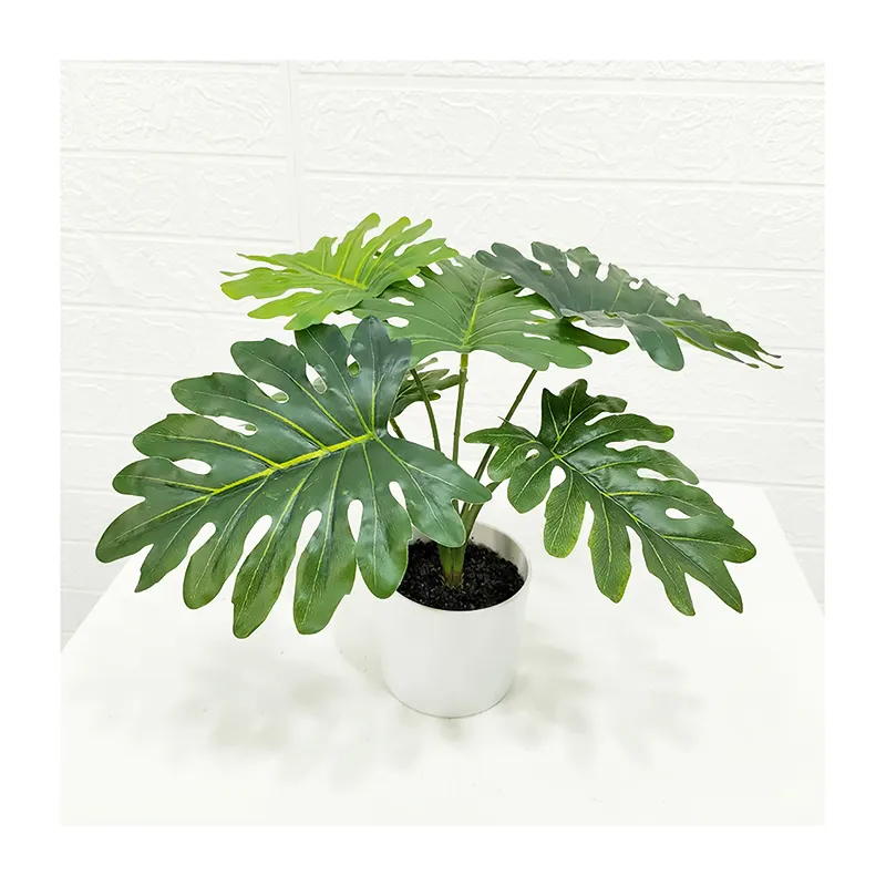 Mini greenery potted plants artificial taro tree