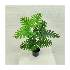 Höjd 38cm 7 blad bröllop konst dekorativa bonsai växter artificiell taro träd växt