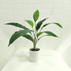 Height 60cm 9 leaves artificial small bird banana tree traveler palm for mini indoor decoration bonsai