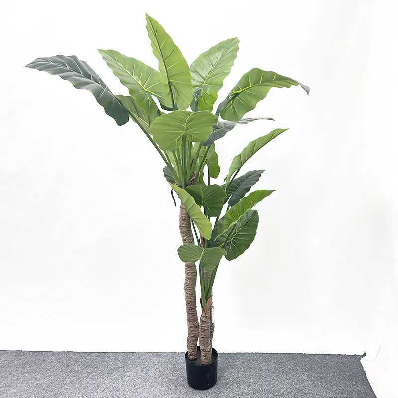 Artificial Large leaved Green Plant Simulated Potting Used for Living Room Hotel Office Decoration