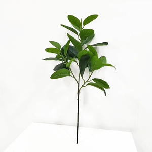 China factory customization artificial plant decorative tree plastic leaf faux jack fruit trees leaves
