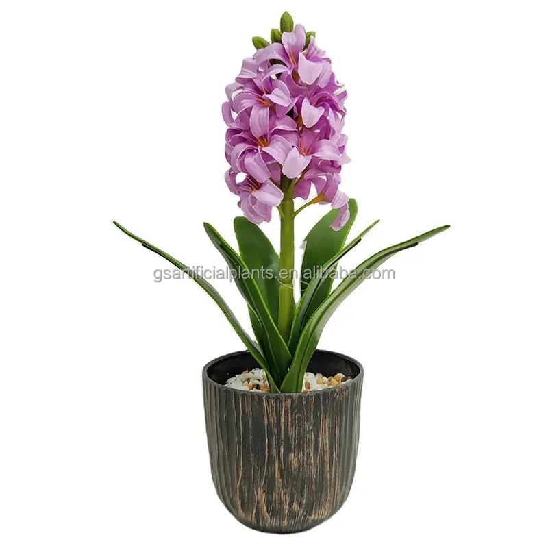 High quality creative indoor decoration artificial flowers artificial bule branch hyacinth table top decoration