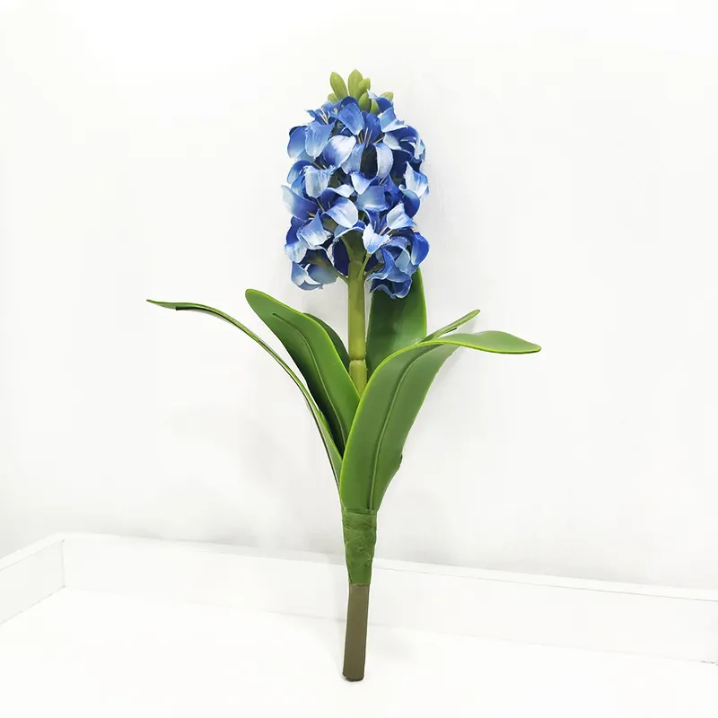 High quality creative indoor decoration artificial flowers artificial bule branch hyacinth table top decoration
