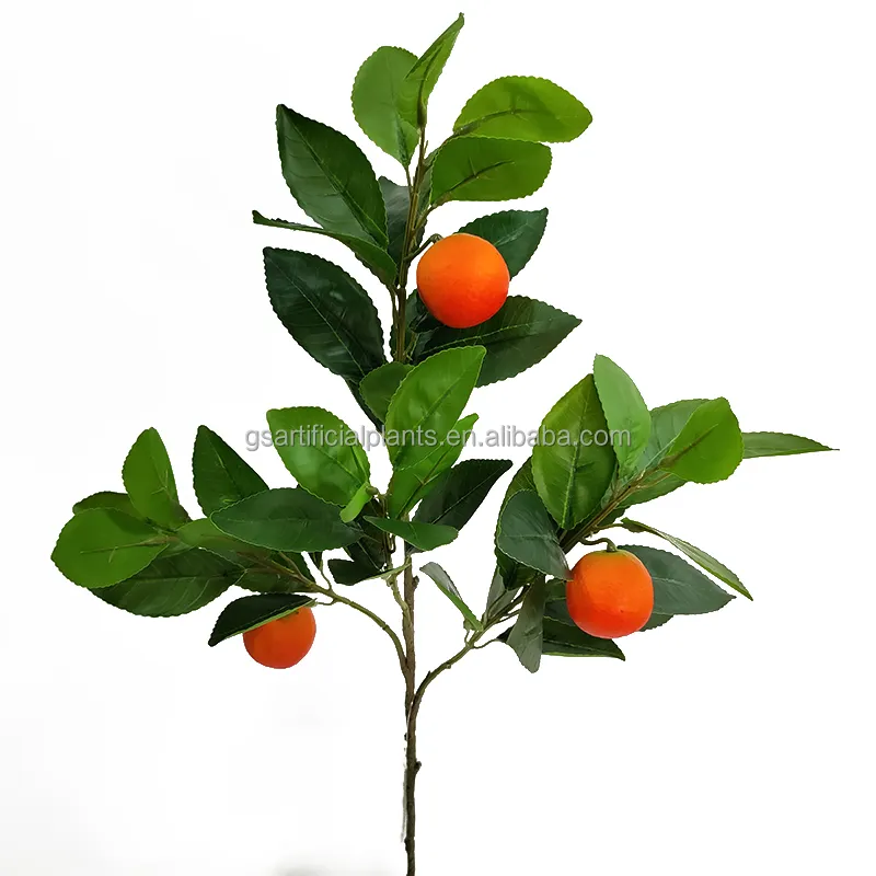 garden supplies faux fruits bouquet stem 30cm bundle orange foluage artificial orange branches for household home decoratio