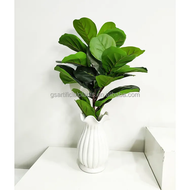 Artificial tree 30cm height lifelike fiddle leaf for wedding party event decor