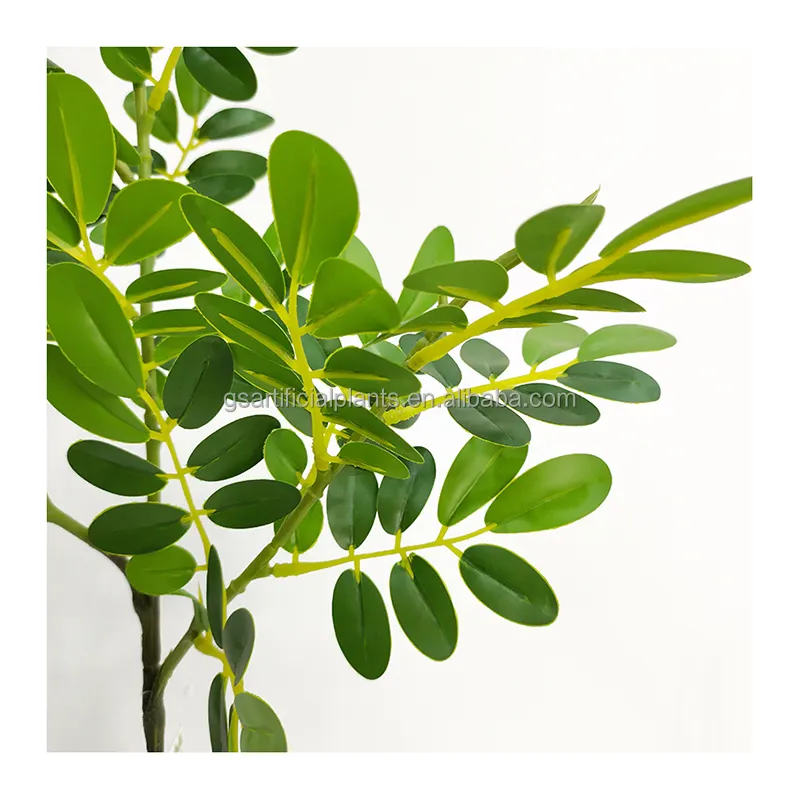 60cm height high pole artificial plant single stem boxwood branch for shipping mall decoration - Guansee