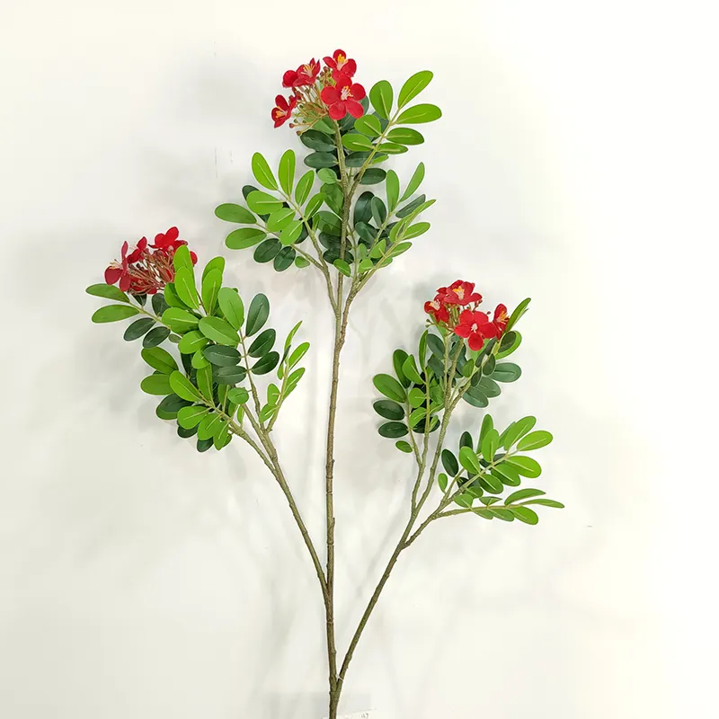 60cm Height High Pole Artificial Plant Single Stem Boxwood Branch For Shipping Mall Decoration