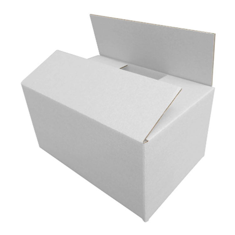  Bedrukte golfkartonnen dozen van wit karton 