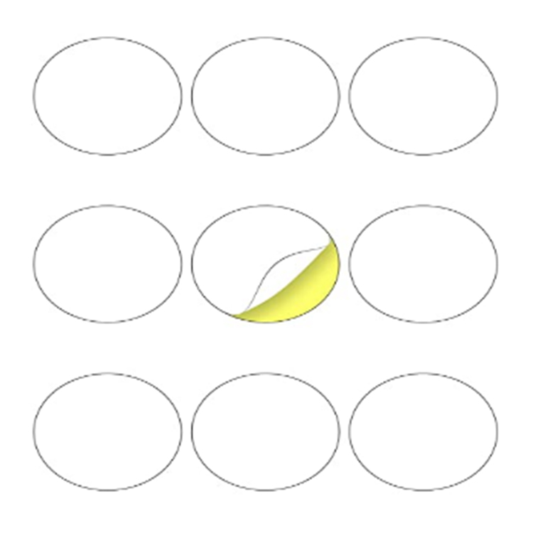 Étiquette et autocollants transparents ronds/carrés