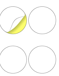  Etiquetas y pegatinas transparentes redondas/cuadradas 