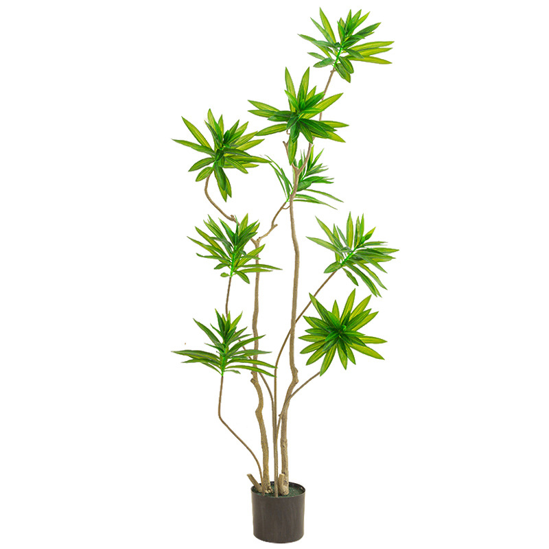  Kunstige grønne planter liljer bambus potteplante 