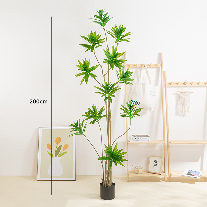 Artificial green plants lilies bamboo potted plant