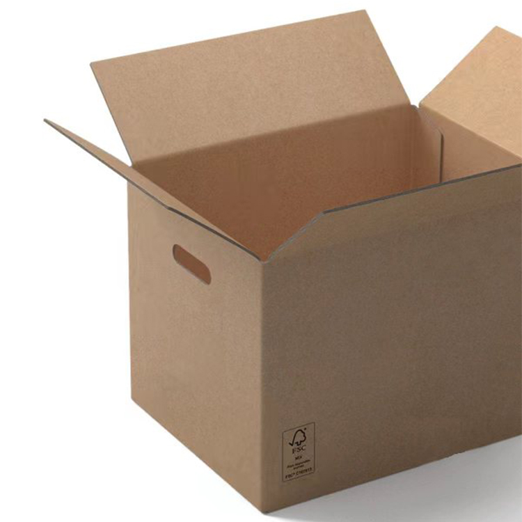 Caja de cartón de envío marrón autoadhesiva