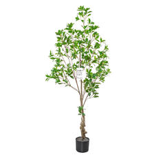 Hot selling simulation plants, fake green plants, mahogany potted plants, large indoor landing simulation tree pots for home use Landscape decoration