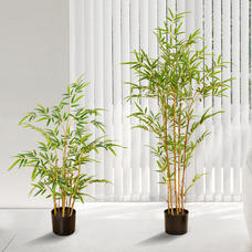 Simulerade gröna växter, bambu krukväxter, inomhusdekoration, utomhuslandskap, konstgjord falsk bambu, mini bambu