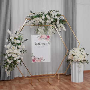 New electroplated arch screen shelf decoration wedding scene layout props lawn wedding decoration flower ball hanging flowers
