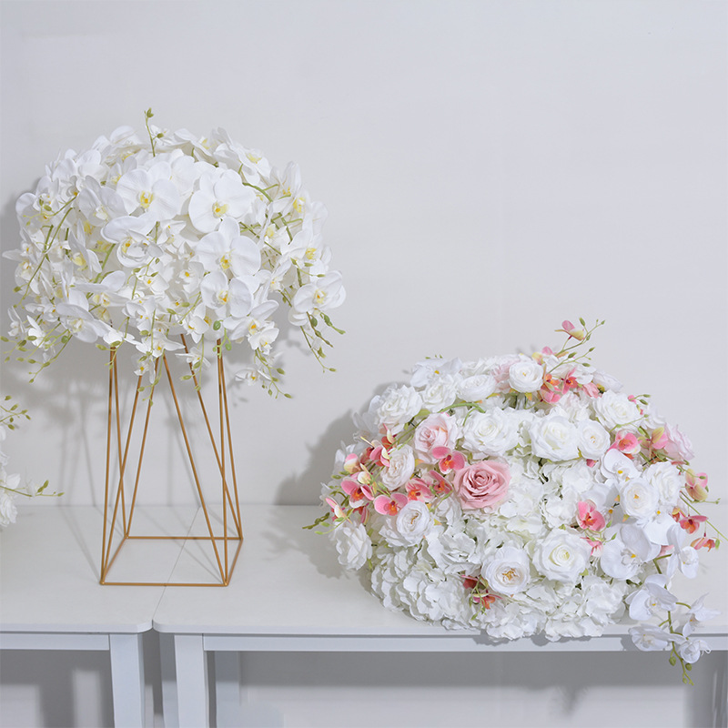 60cm new simulation hand phalaenopsis flower ball wedding table display flower art showroom window decoration flower ball flower