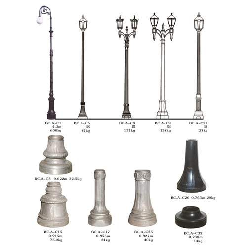 cast aluminum light pole