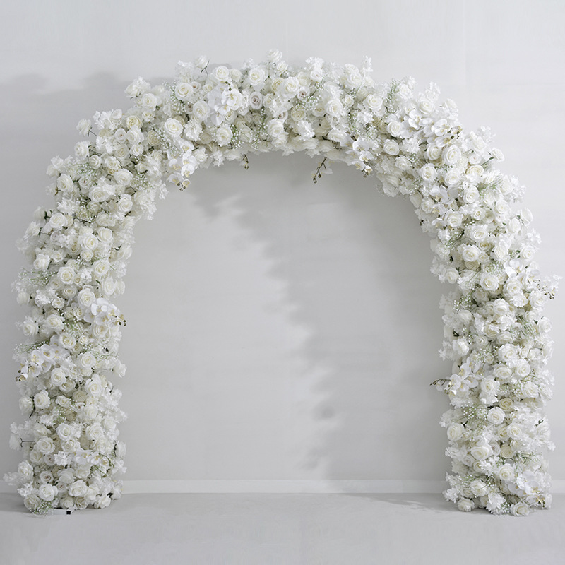 Wedding arch decoration hydrangea rose row flowers