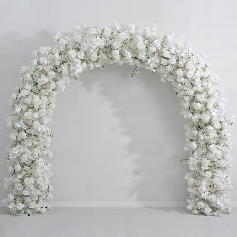 Wedding arch Decoration hydrangea rose row flowers hall display