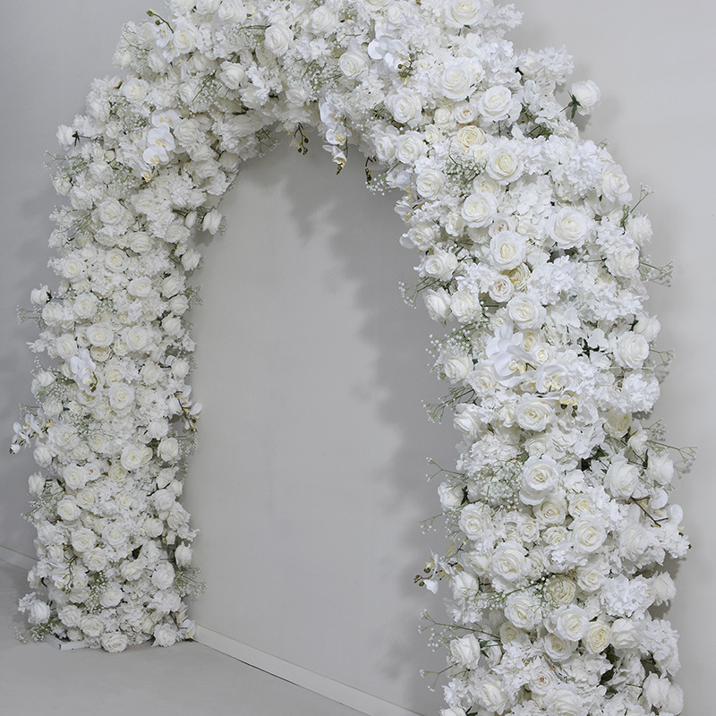 Wedding arch Decoration hydrangea rose row flowers hall display