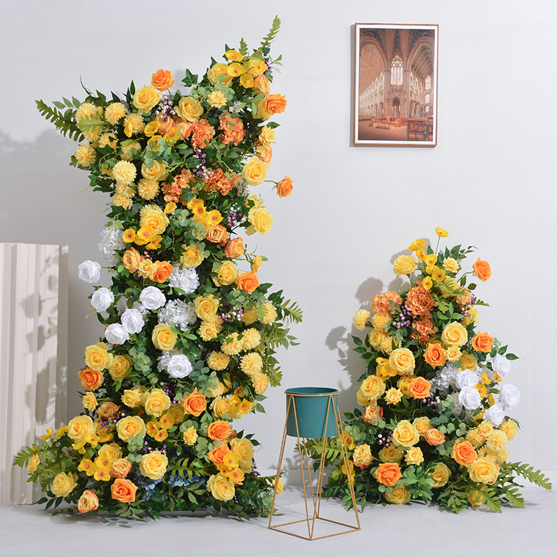 Artificial flower New wedding background wall decoration