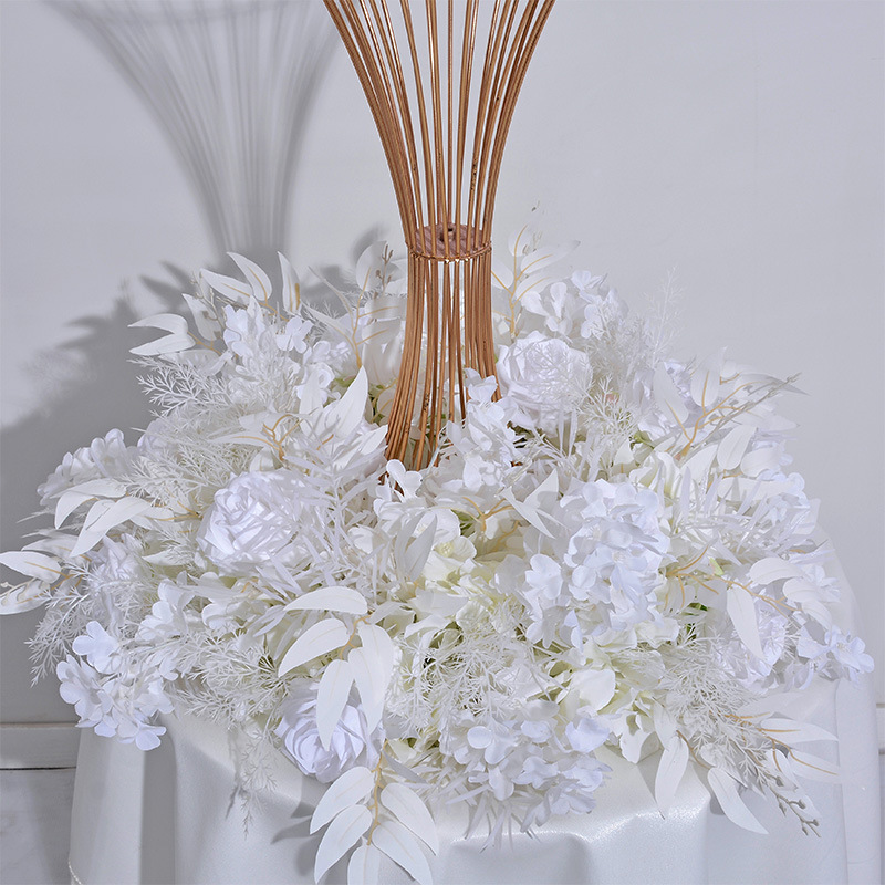 Artificial wedding table flower background wall window decoration