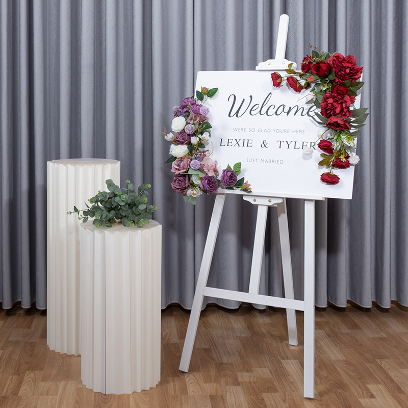 Artificial New wedding welcome card water card silk flower