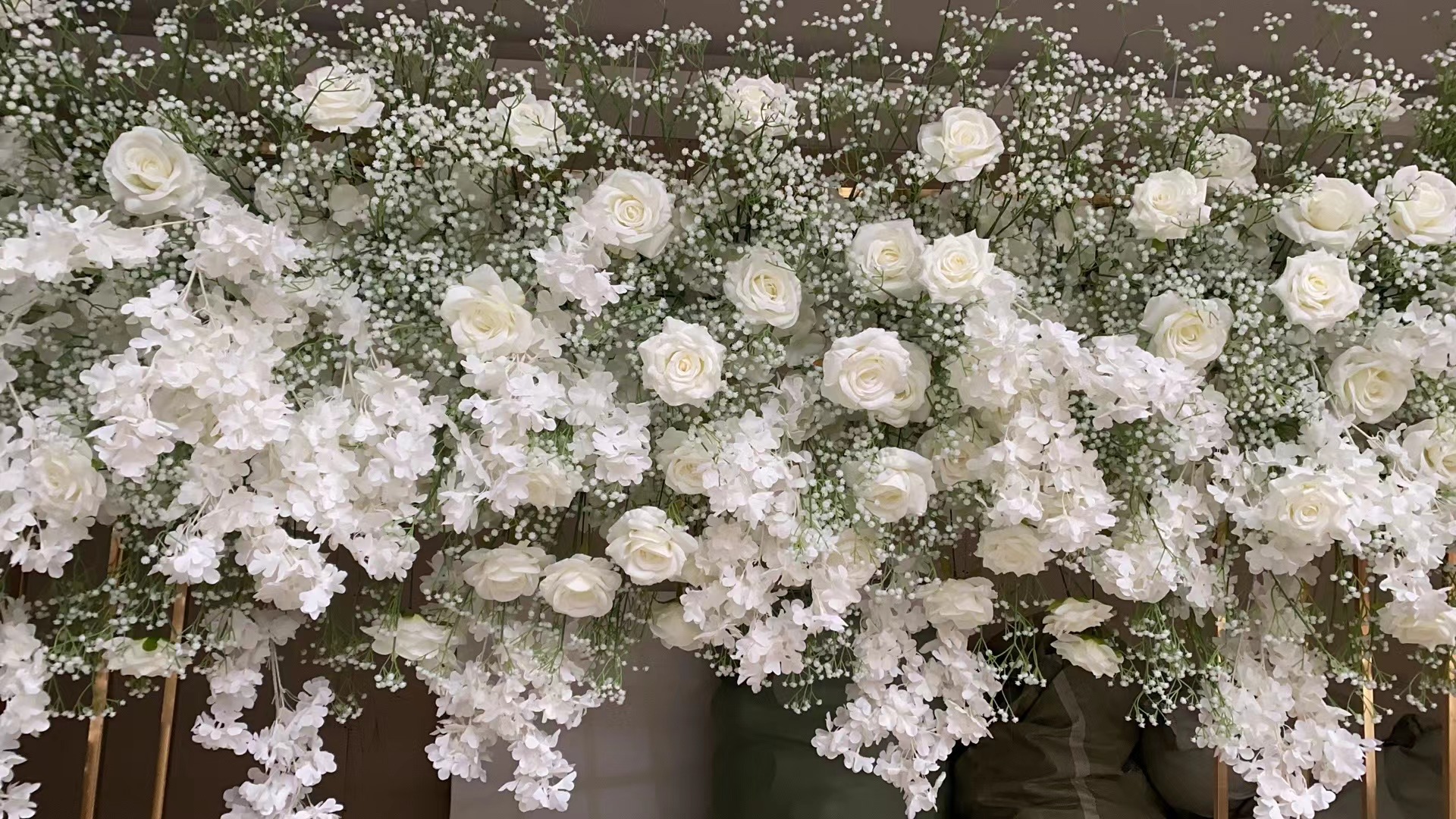 New artificial babysbreath big flower row Wedding decoration