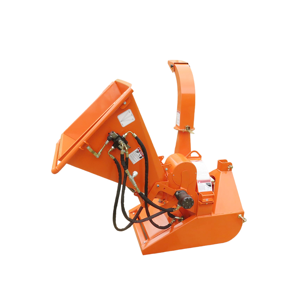 What are the functions of the wood chipper attachment