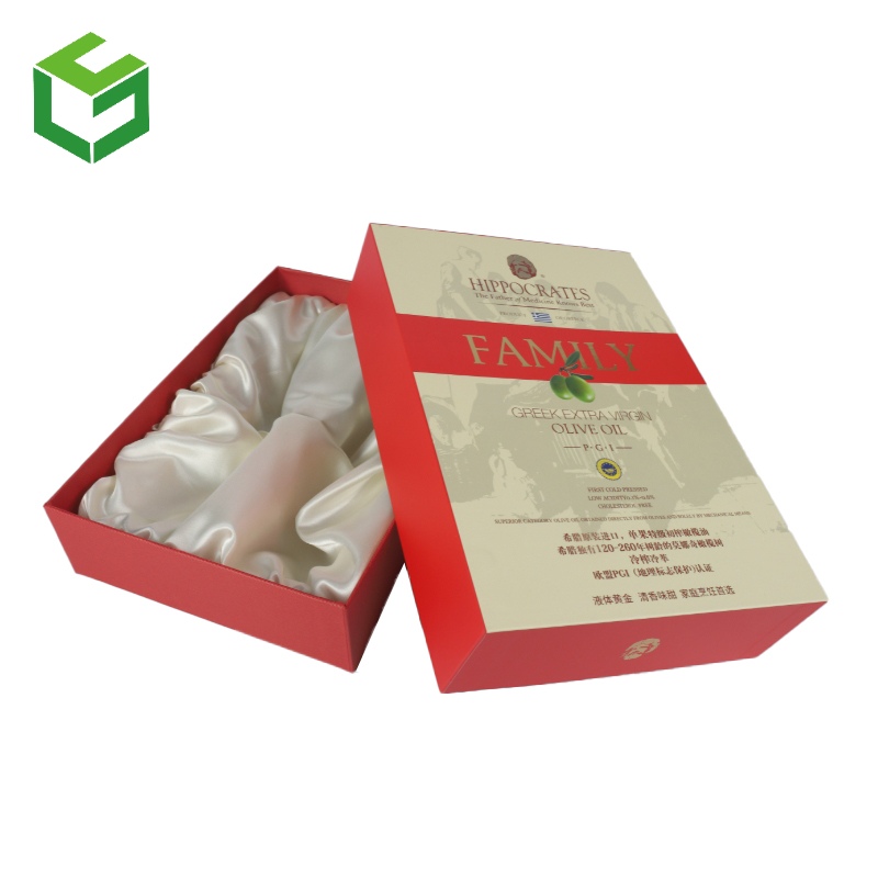 Paper Gift Box For Olive Oil, Movable Lid