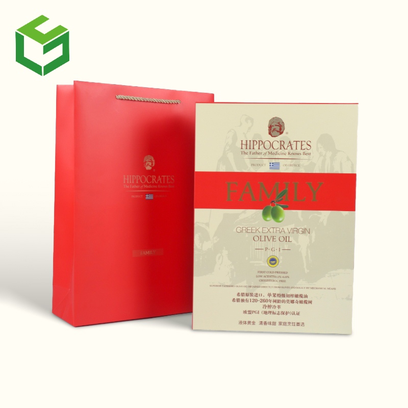 Paper Gift Box For Olive Oil, Movable Lid