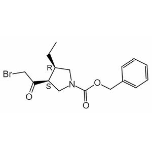 బెంజైల్(3S,4R)-3-(2-బ్రోమోఅసెటైల్)-4-ఇథైల్‌పైరోలిడిన్-1-కార్బాక్సిలేట్ 1428243-25-7