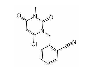 2-[(6-క్లోరో-3,4-డైహైడ్రో-3-మెహ్టైల్-2,4-డైయోక్సో-1(2గం)-పిరిమిడినిల్)మిథైల్] బెంజోనిట్రైల్ 334618-23-4