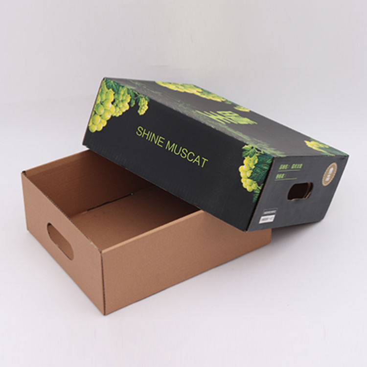 Cardboard Fruit Green Packaging Box With Labels